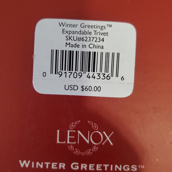 LENOX Winter Greetings Expanding Trivet - Picture 5 of 9